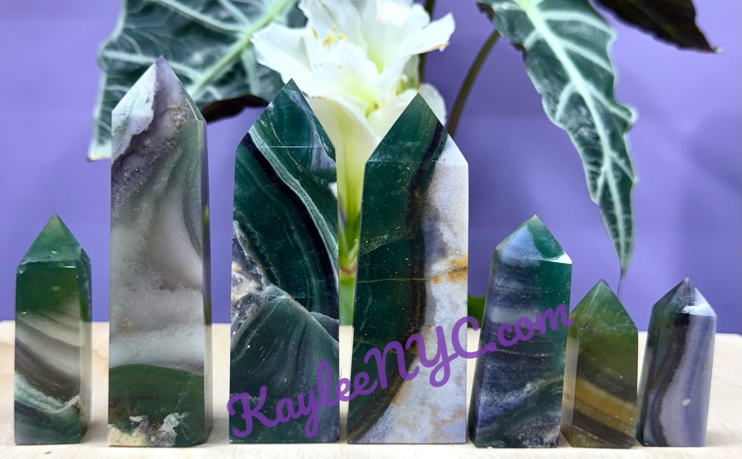 Wholesale Lot 2 Lbs Natural Silk Fluorite Tower Obelisk Point Crystal Energy