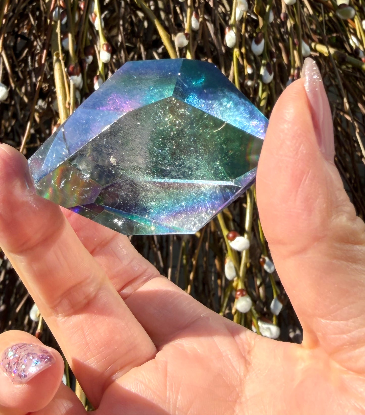 Wholesale Lot 2 lbs Tanzine Aura Freeform Crystal Polished Healing Energy