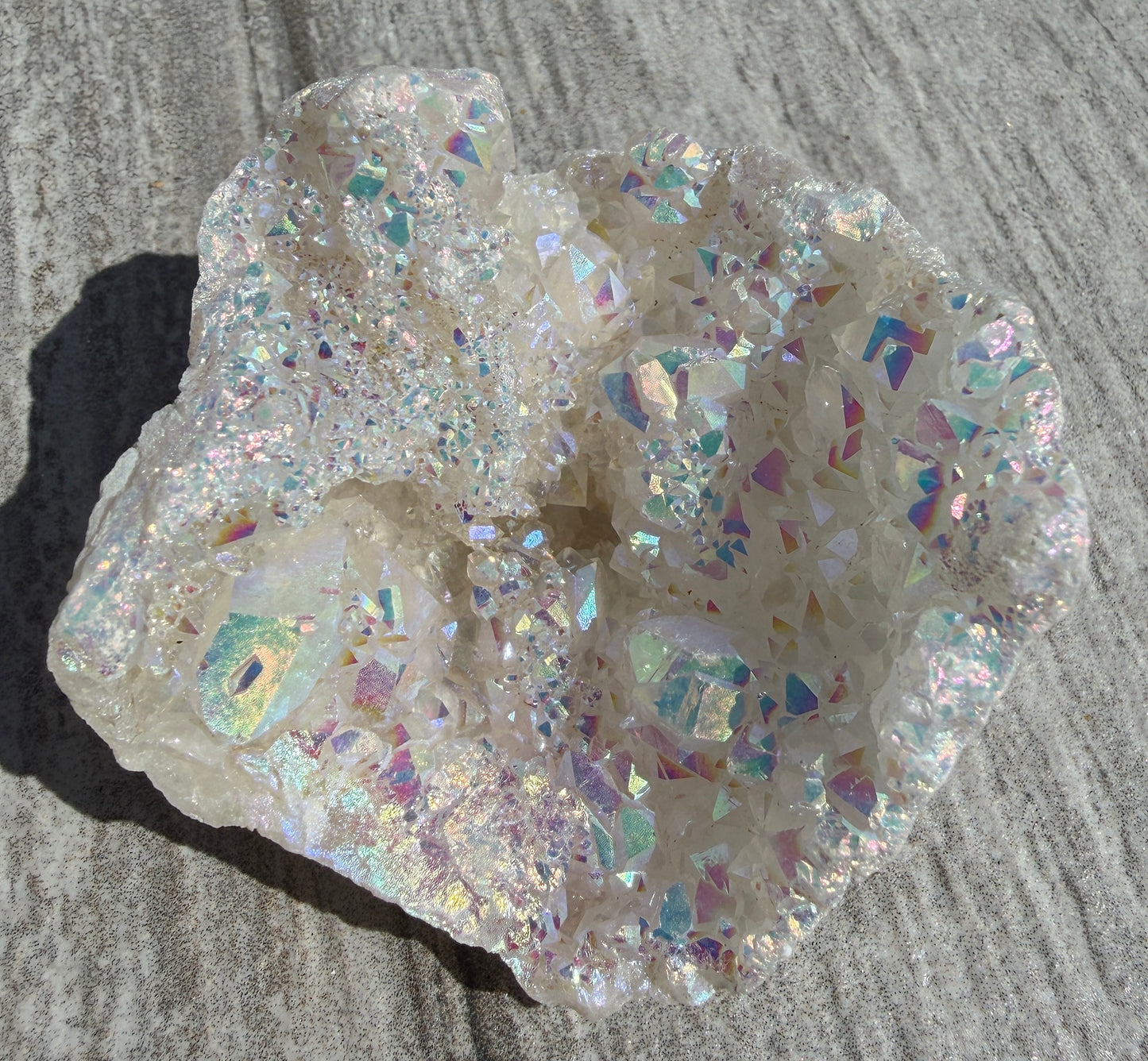 Wholesale Lot 2 Lb Angel Aura White Druzy Quartz Geode Crystal Healing Energy