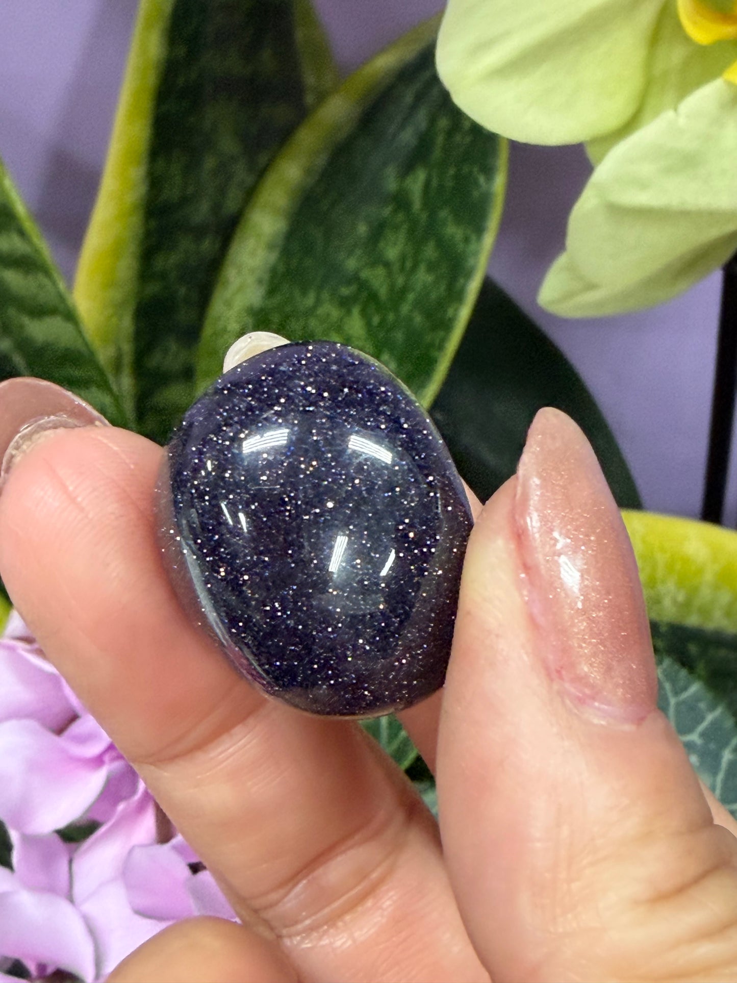 2 lbs Blue Goldstone Tumble Crystal Healing Energy
