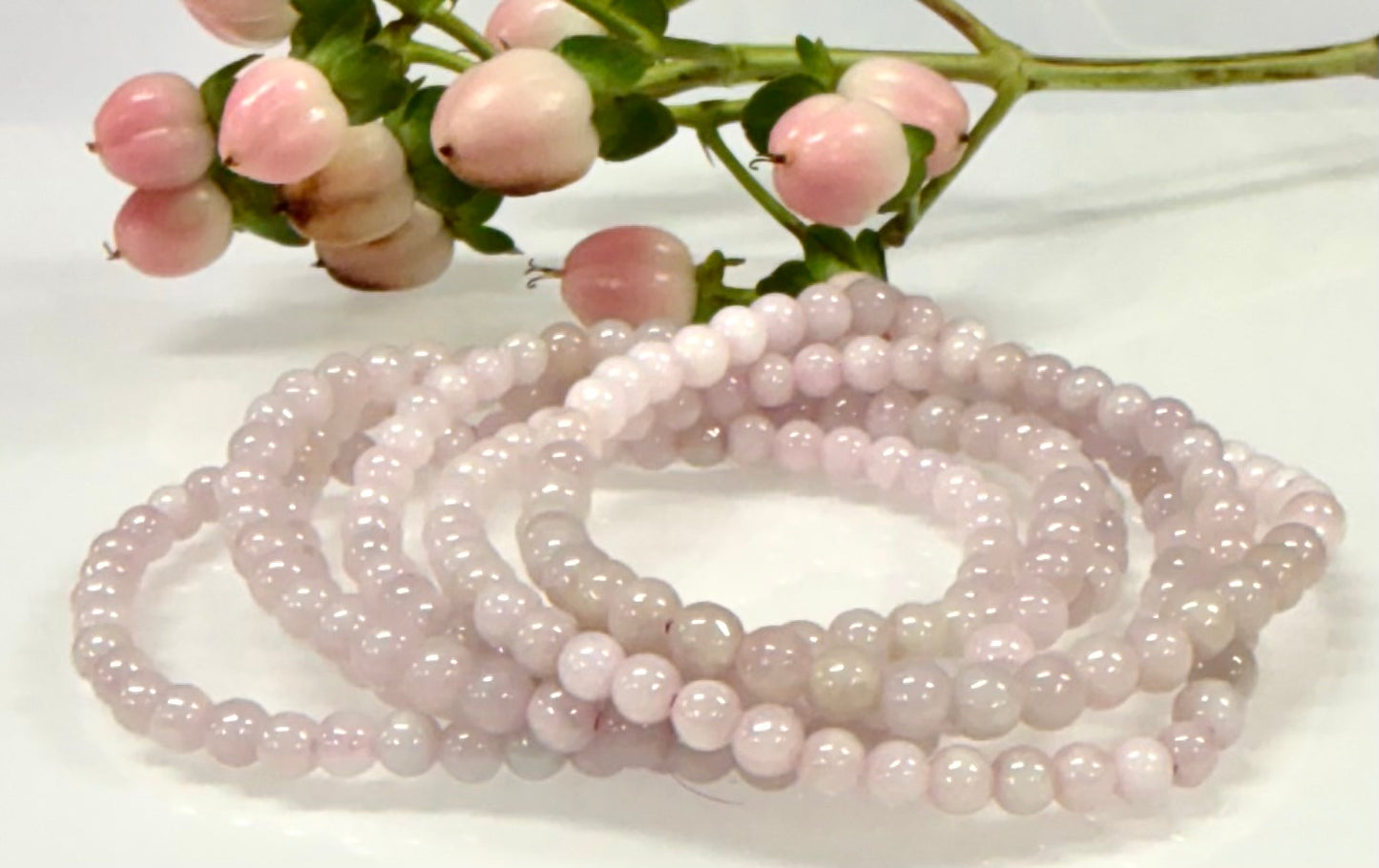 Wholesale Lot 6 Pcs Natural Pink Jade Jadeite 4mm 7.5” Crystal Healing Stretch Bracelet
