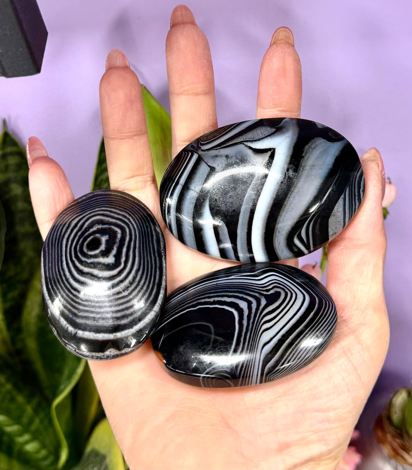 Wholesale 2 Lb Lot Natural Onyx Palm Stones Crystal Energy