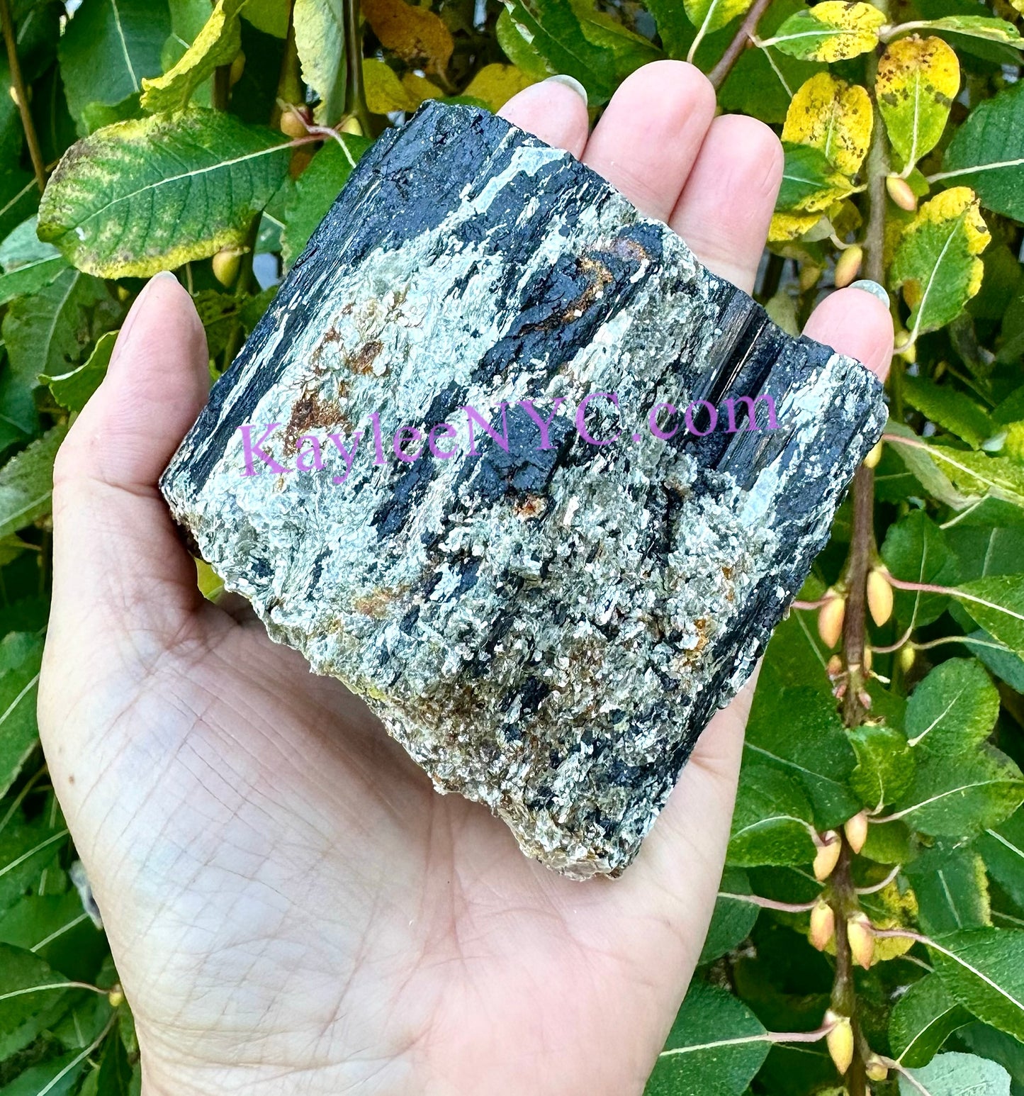 Wholesale Lot 3 lbs Natural Black Tourmaline with Muscovite Mica Crystal Raw