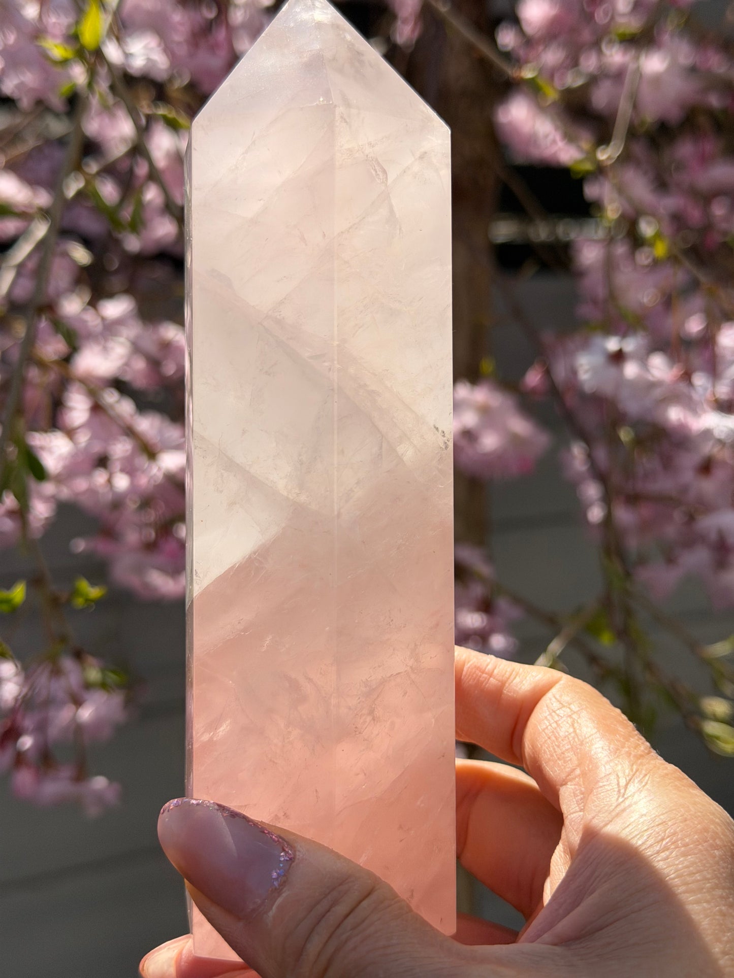Wholesale Lot 4 Pcs Natural Rose Quartz Tower Crystal Obelisk point 3.8 to 4 lbs Healing Energy