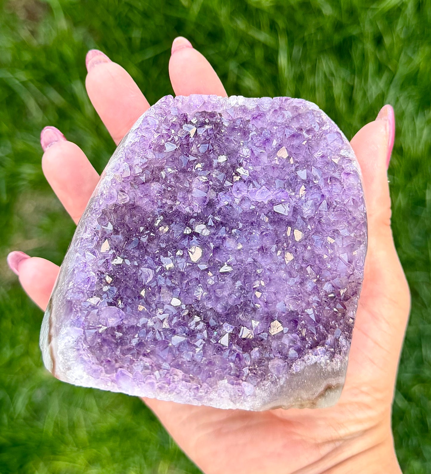 Wholesale Lot 4-5 pcs NaturalAmethyst cut base 4.8-5lbs Healing Energy