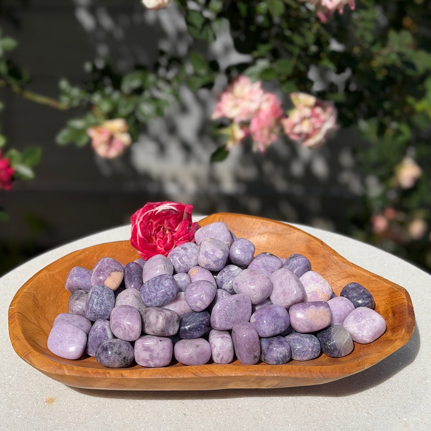 Wholesale Lot – 2 lbs Natural Lepidolite Tumbled Crystals – Nice Quality