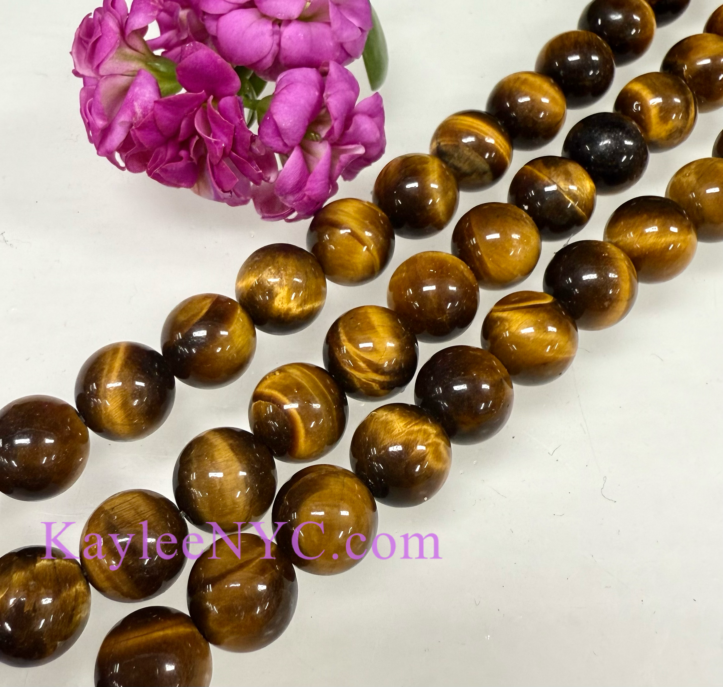 3 strands 10mm Natural Tiger Eye Beads Crystal Healing Energy