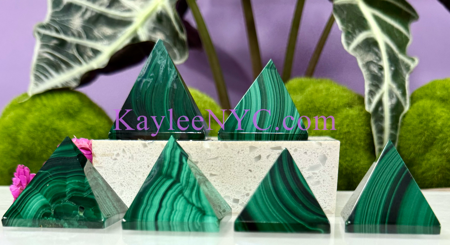 Wholesale Lot 1 lb Natural Malachite Pyramid Crystal Healing Energy