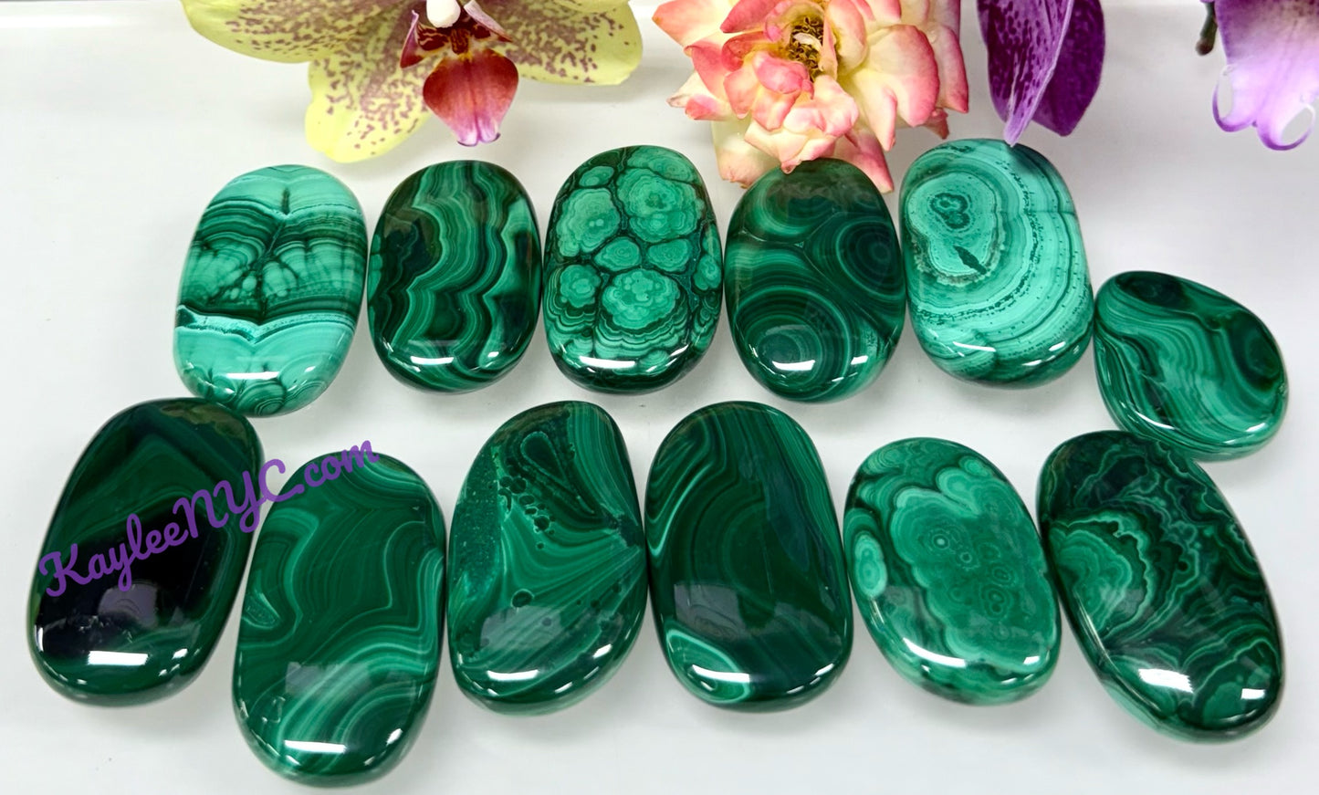 Wholesale Lot 1 lbs Natural Malachite Palm Stones Crystal Natural Energy