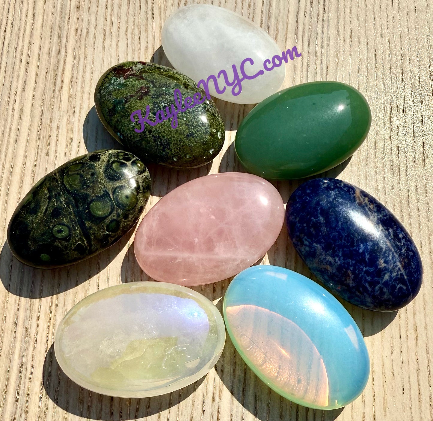 Wholesale Lot 8 pcs Natural Crystals Palm Stones Crystal Healing Energy
