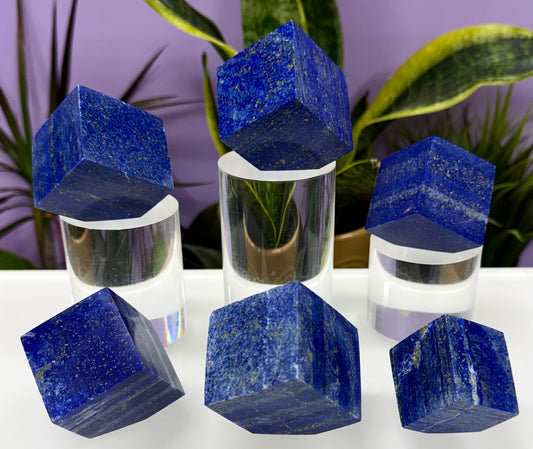 Wholesale Lot 2 lbs Natural Lapis Lazuli Cube Crystal Healing Energy