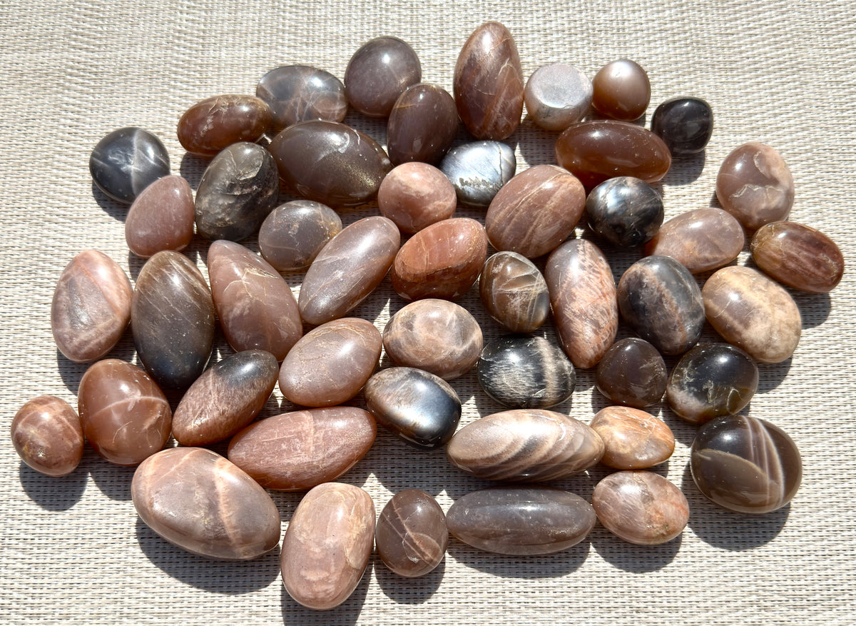 Wholesale Lot 1 lb Natural Black Moonstone Sunstone Tumble Healing Energy Nice Quality