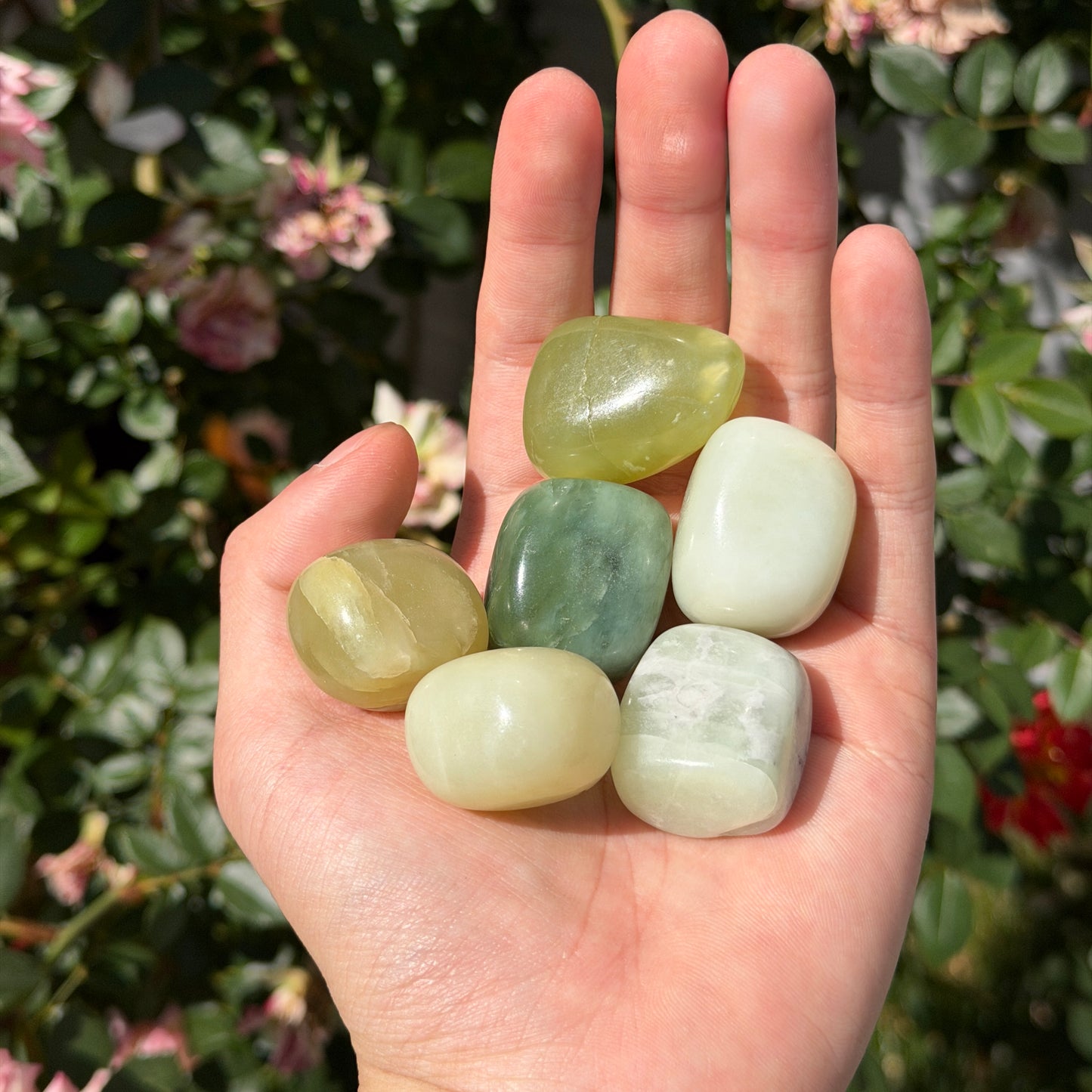 Wholesale Lot – 2 lbs Natural Jade Tumbled Crystals – Nice Quality