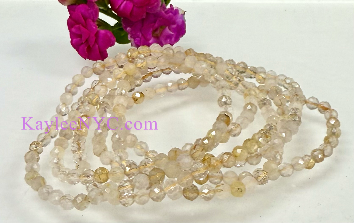Wholesale 6 Pcs Natural 2x4mm Faceted Pink Rose Quartz Gemstone Bracelet 7.5in Wholesale 6 Pcs Natural 2x4mm Faceted Pink Rose Quartz Gemstone Bracelet 7.5in