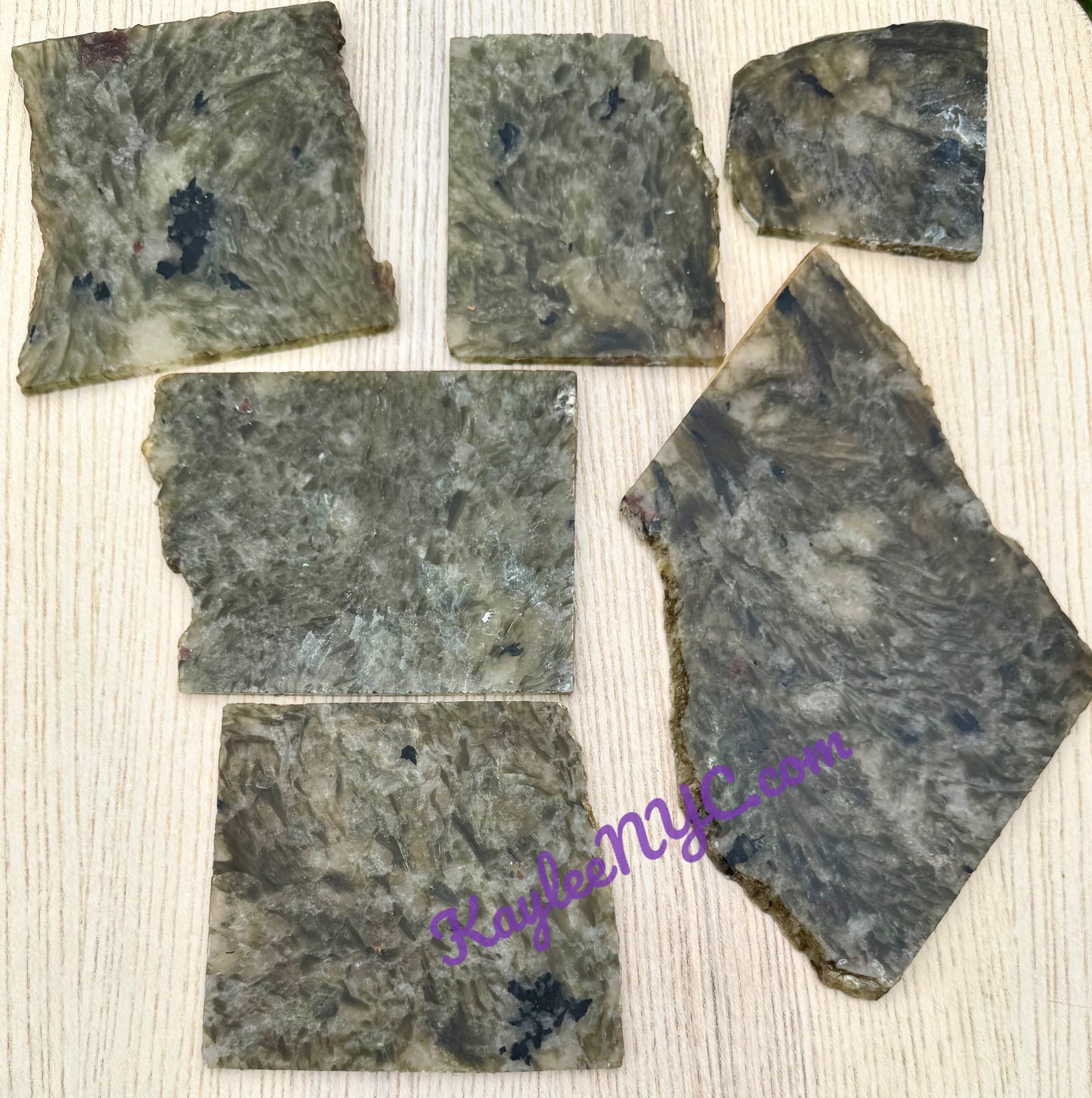 4 lbs Natural Green Lepidolite Mica Slabs