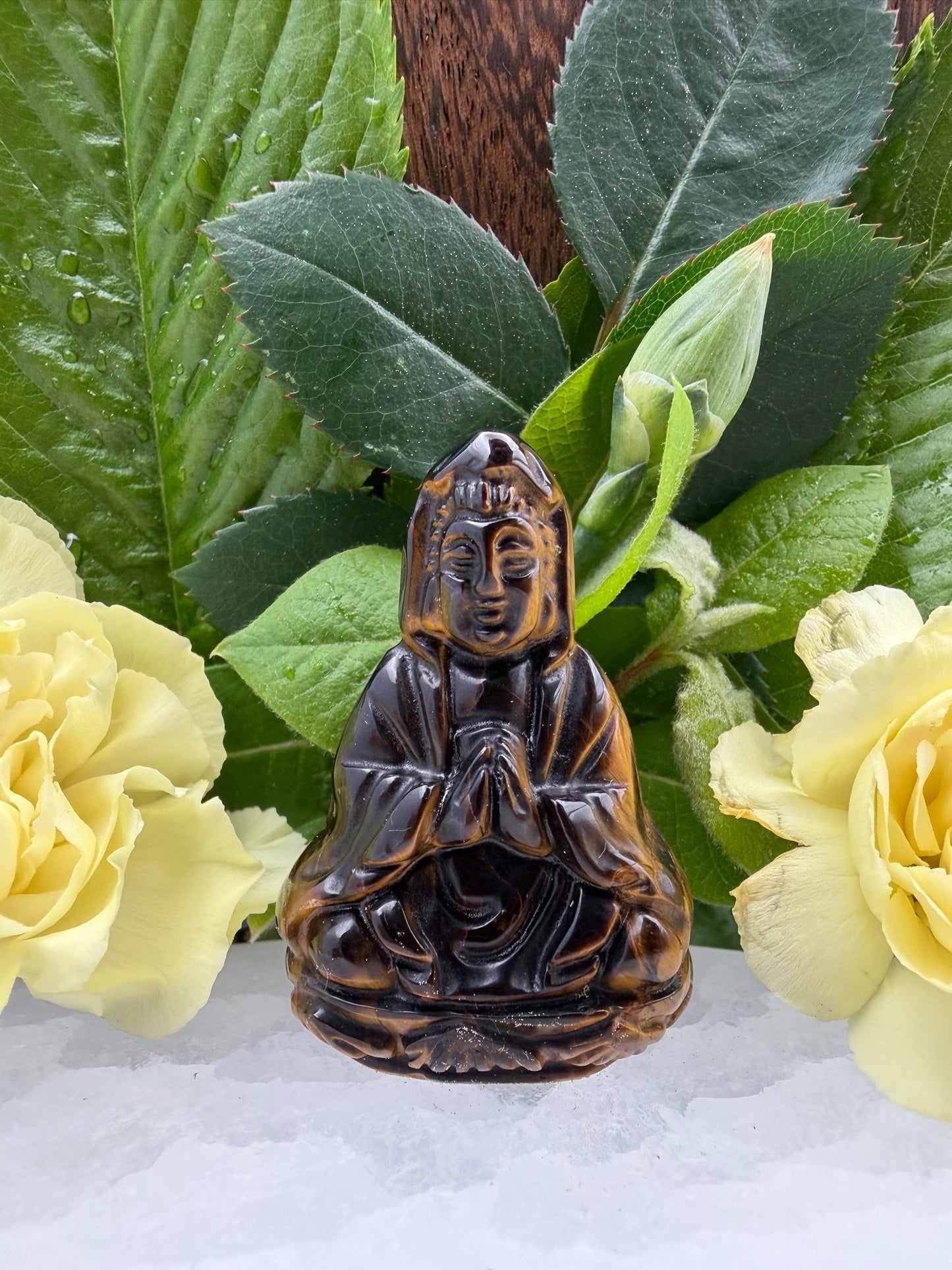 10 Pcs 1.5” Natural Crystal Guanyin Female Buddha