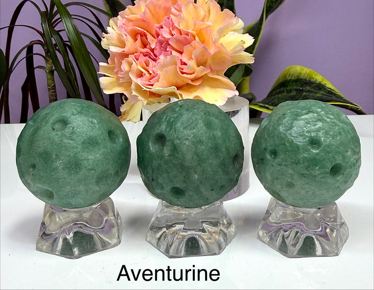 Wholesale Lot 8 Pcs Mix Crystal 4cm Moon Spheres Ball Healing Energy