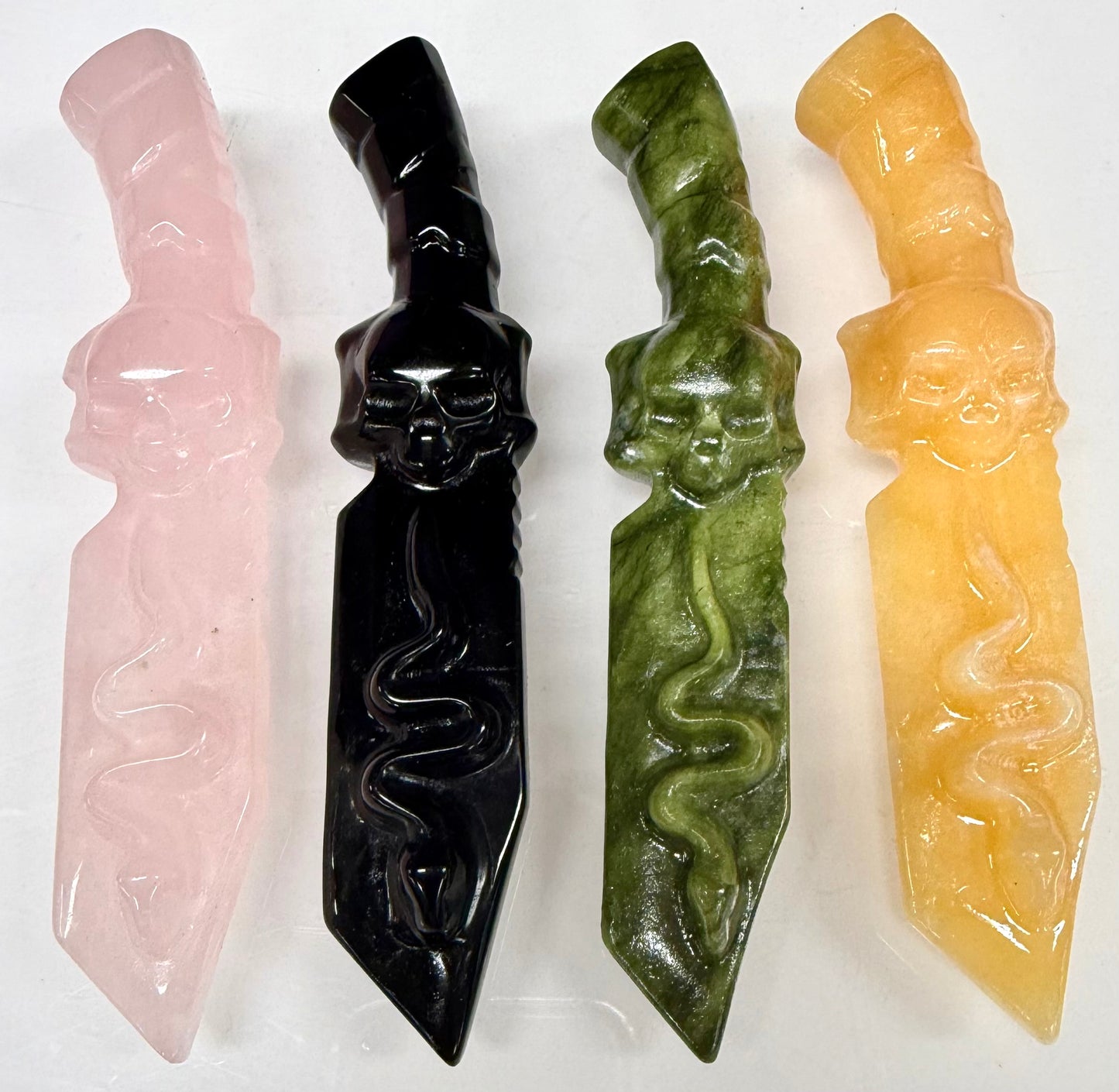 (Copy) Wholesale Lot 4 pcs Natural Nephrite Jade Knife Crystals Healing Energy