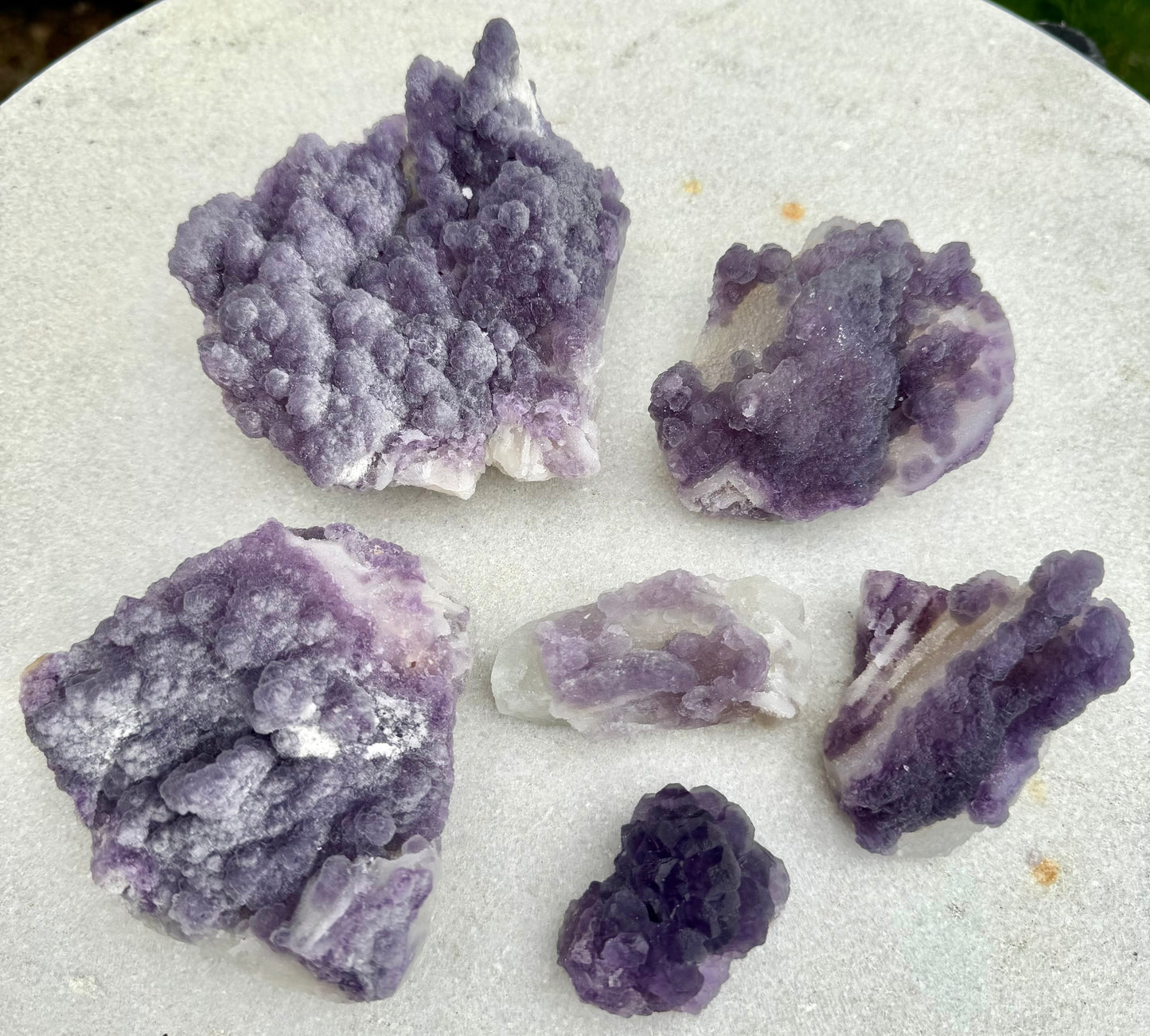 6-8 pcs Natural Purple Fluorite Quartz specimen Crystal