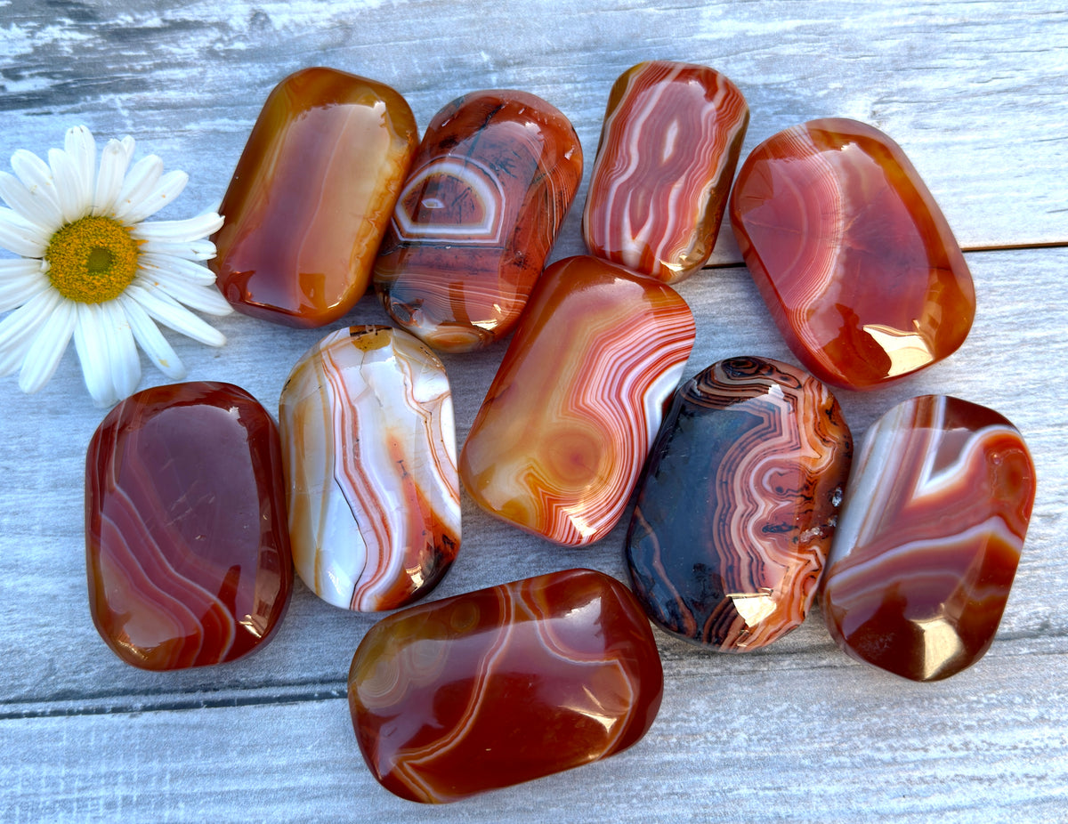 Wholesale Lot 2 Lbs Natural Sardonyx Palm Stone Crystal