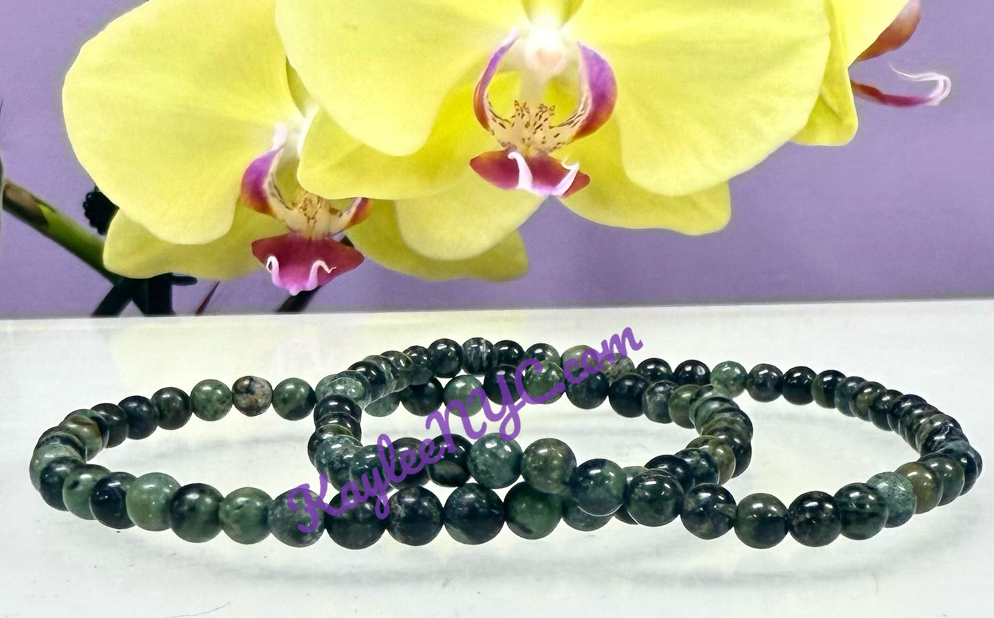 Wholesale Lot 6 Pcs Natural Kambaba Jasper 4mm 7.5” Crystal Healing Stretch Bracelet