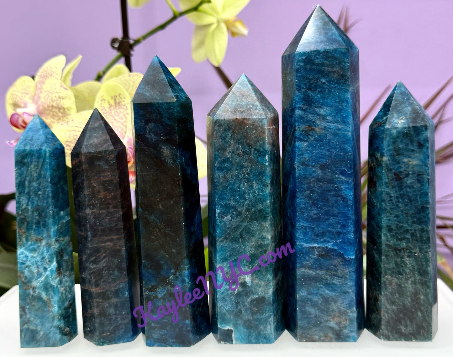Wholesale Lot 4-5 PCs large Natural Apatite Obelisk Tower Point Crystal Healing
