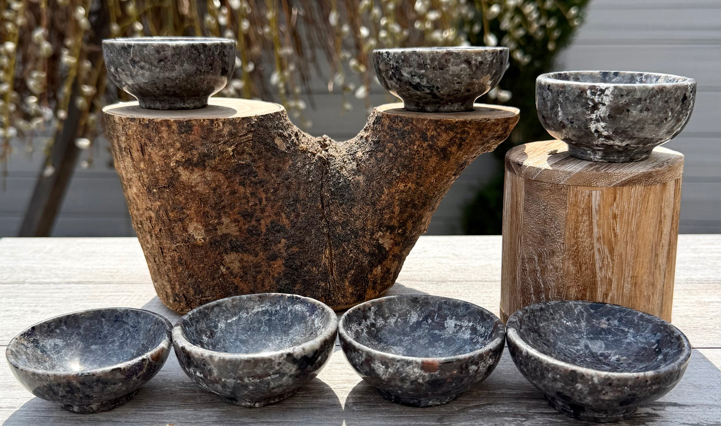 Wholesale Lot 7 PCs Natural Yooperlite Emberlite Bowls Crystal Healing Energy