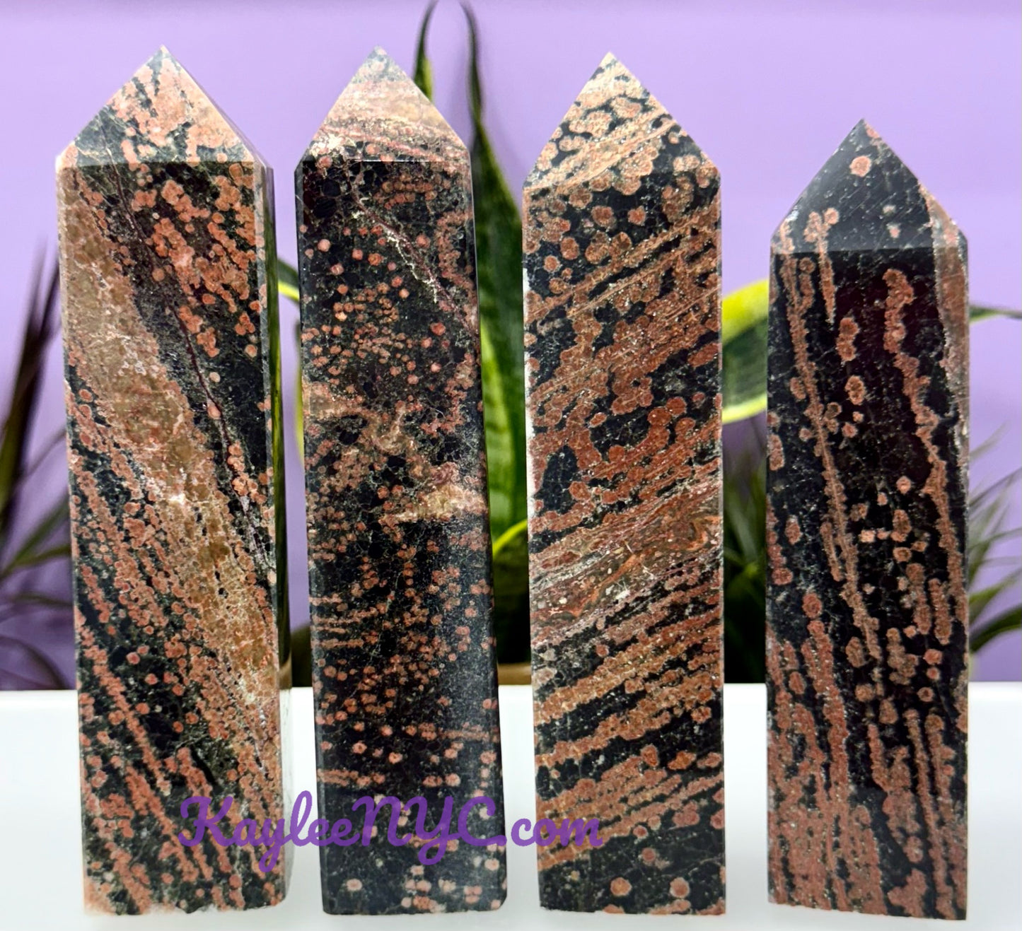 Wholesale Lot 4-5 PCs large Natural Firework Obsidian Obelisk Tower Point Crystal Healing