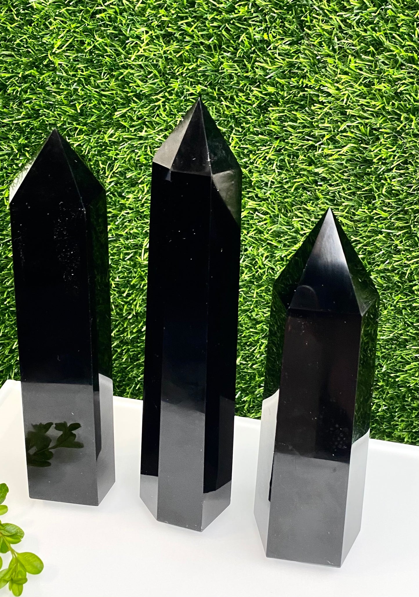 3 to 5 PCs large Black Obsidian Obelisk Tower