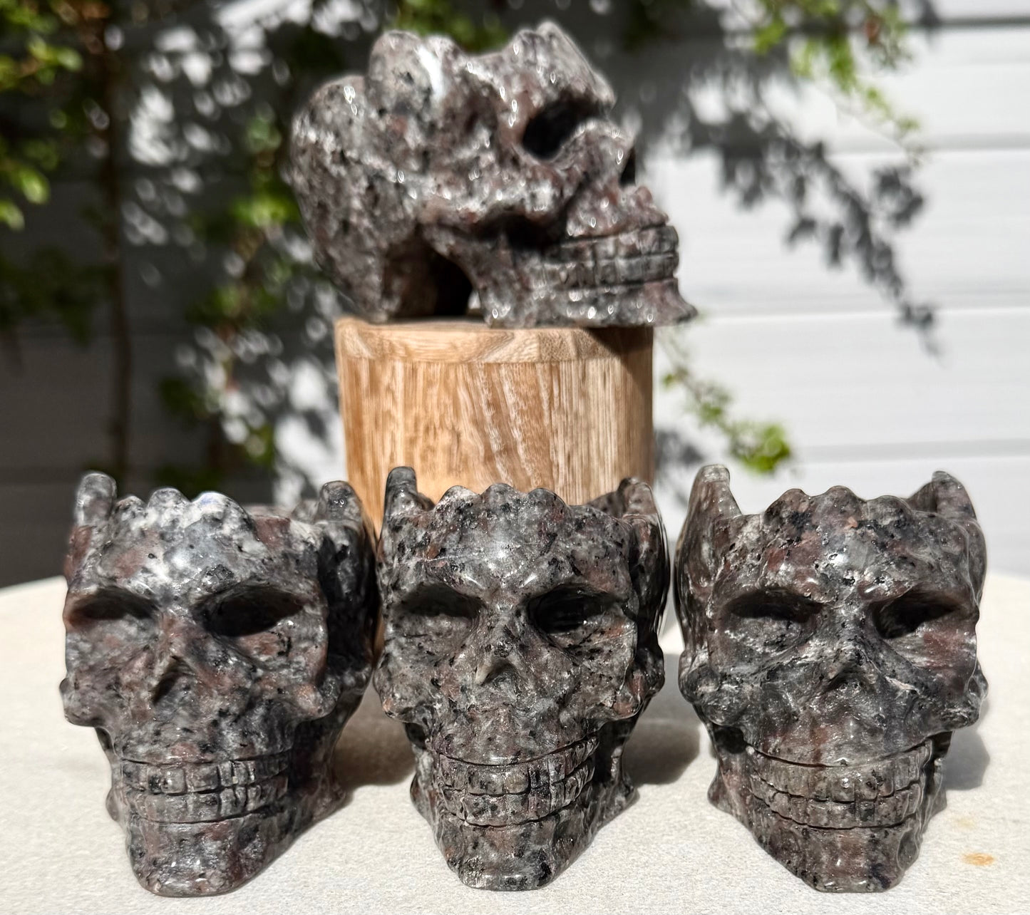 Wholesale lot 4 Pcs Yooperlite aka Emberlite Skull Bowl Natural Crystal healing energy