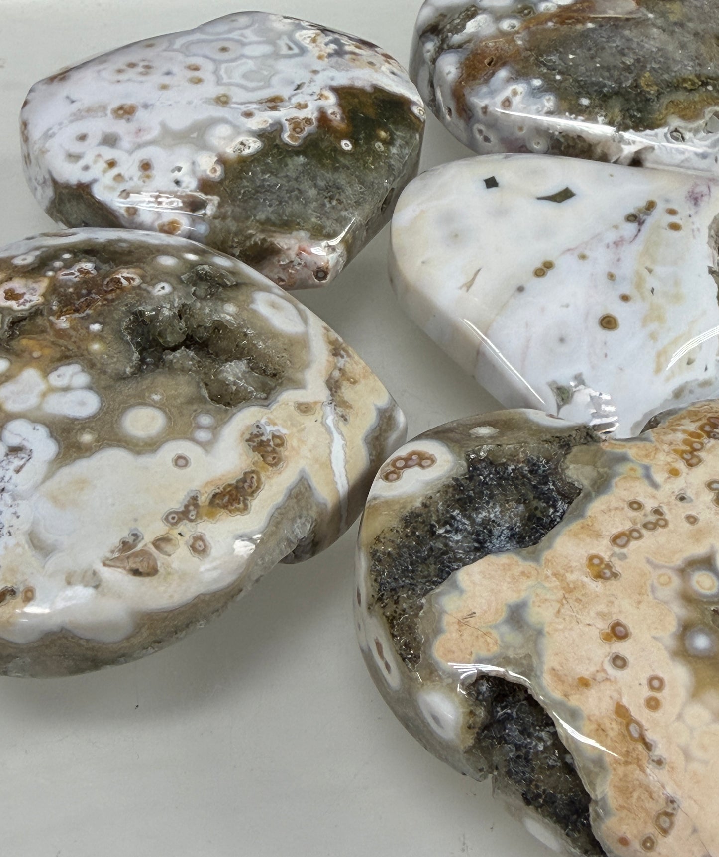Wholesale 1 lb Lot Natural Ocean Jasper Heart Crystal Energy