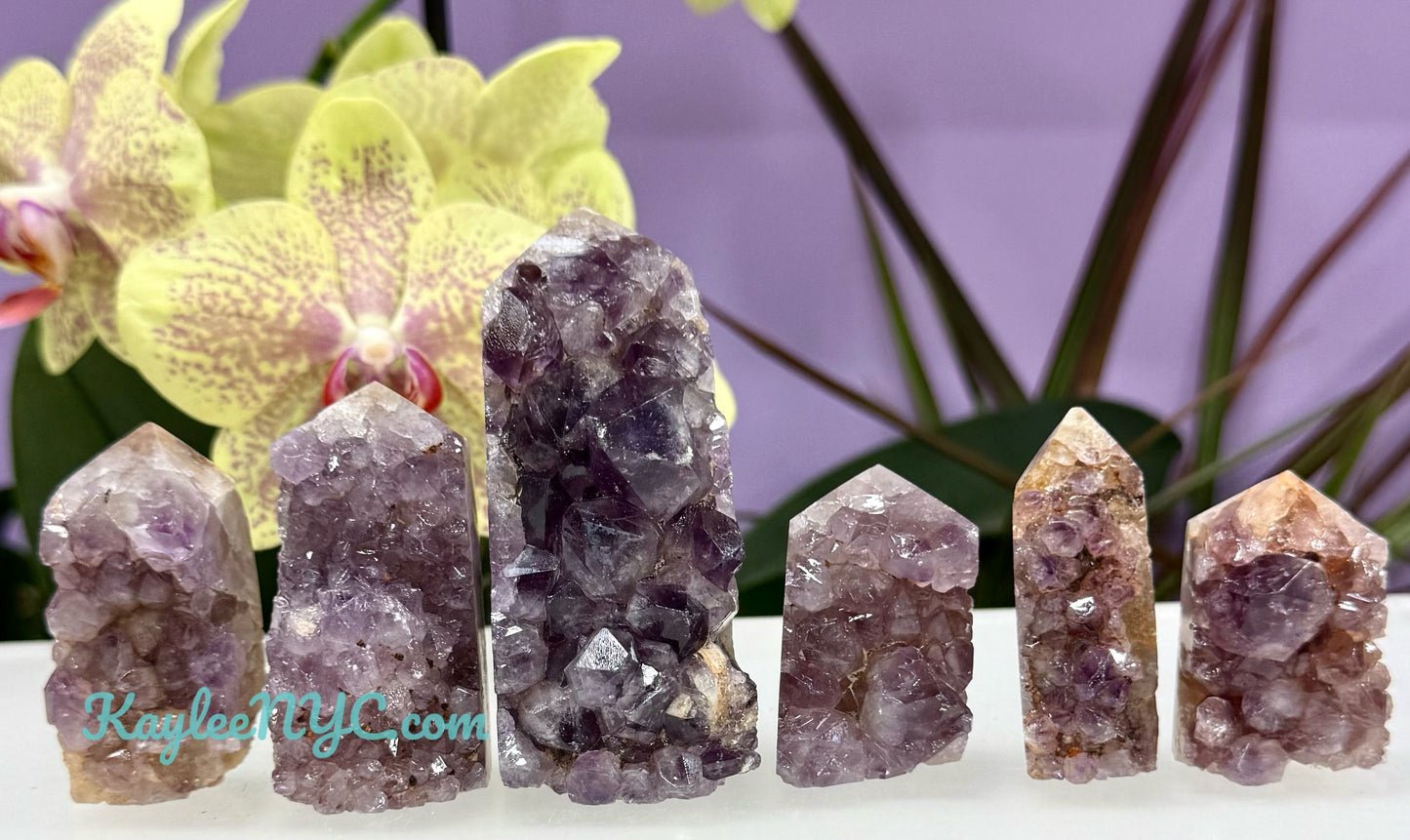 1 lb Natural Amethyst Cluster Obelisk Tower Crystals Healing Energy