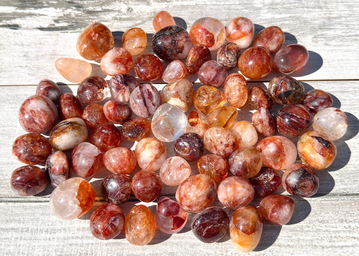 2 lbs Natural Hematoid aka Fire Quartz Tumble