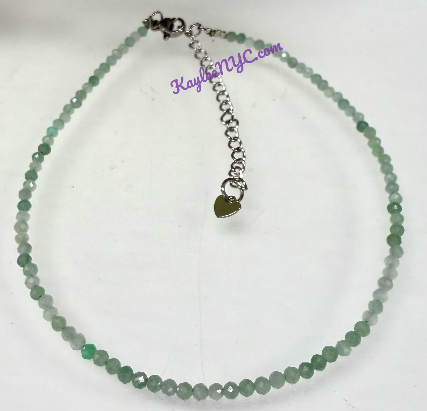6 PCs 2mm Natural Burma Jade Anklets Crystal Healing Energy
