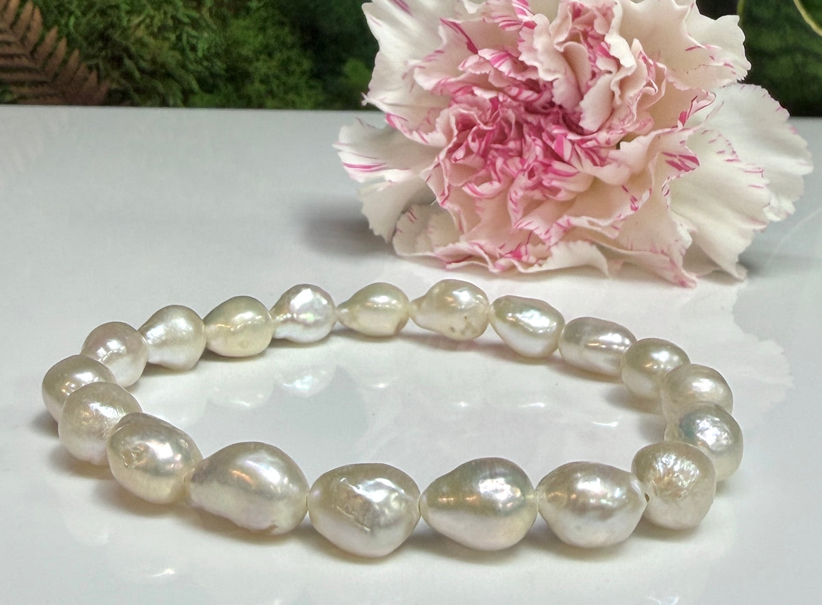 Wholesale 6 Pcs 7-8mm Natural Freshwater Pearl Healing Stretch Bracelet 7.5"