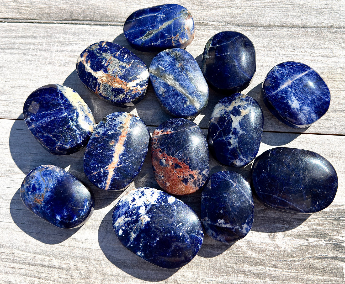 Wholesale 2 Lb Lot Natural Sodalite Palm Stones Crystal Energy