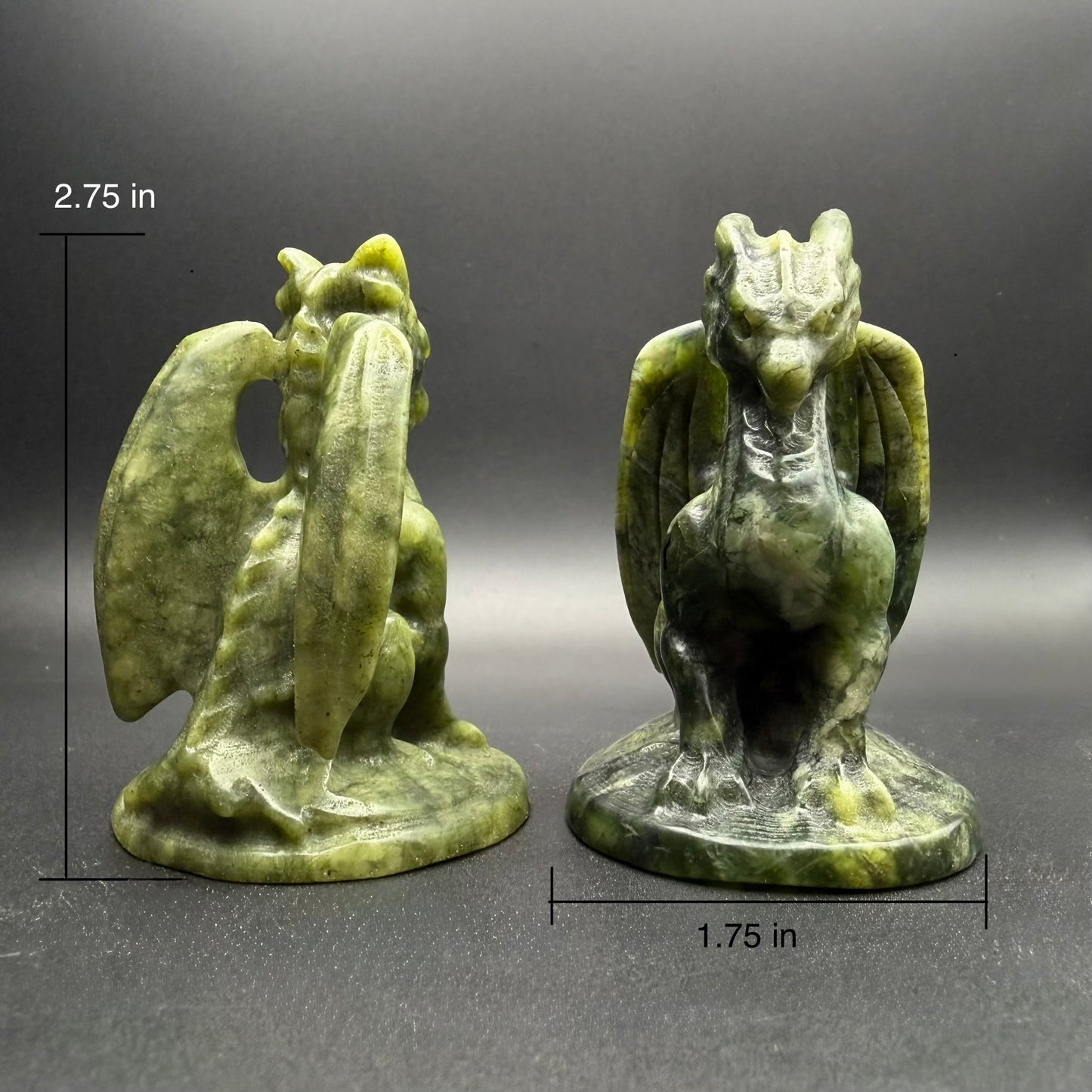Wholesale Lot 6pcs Stone Dragons Natural Healing 2.75 in