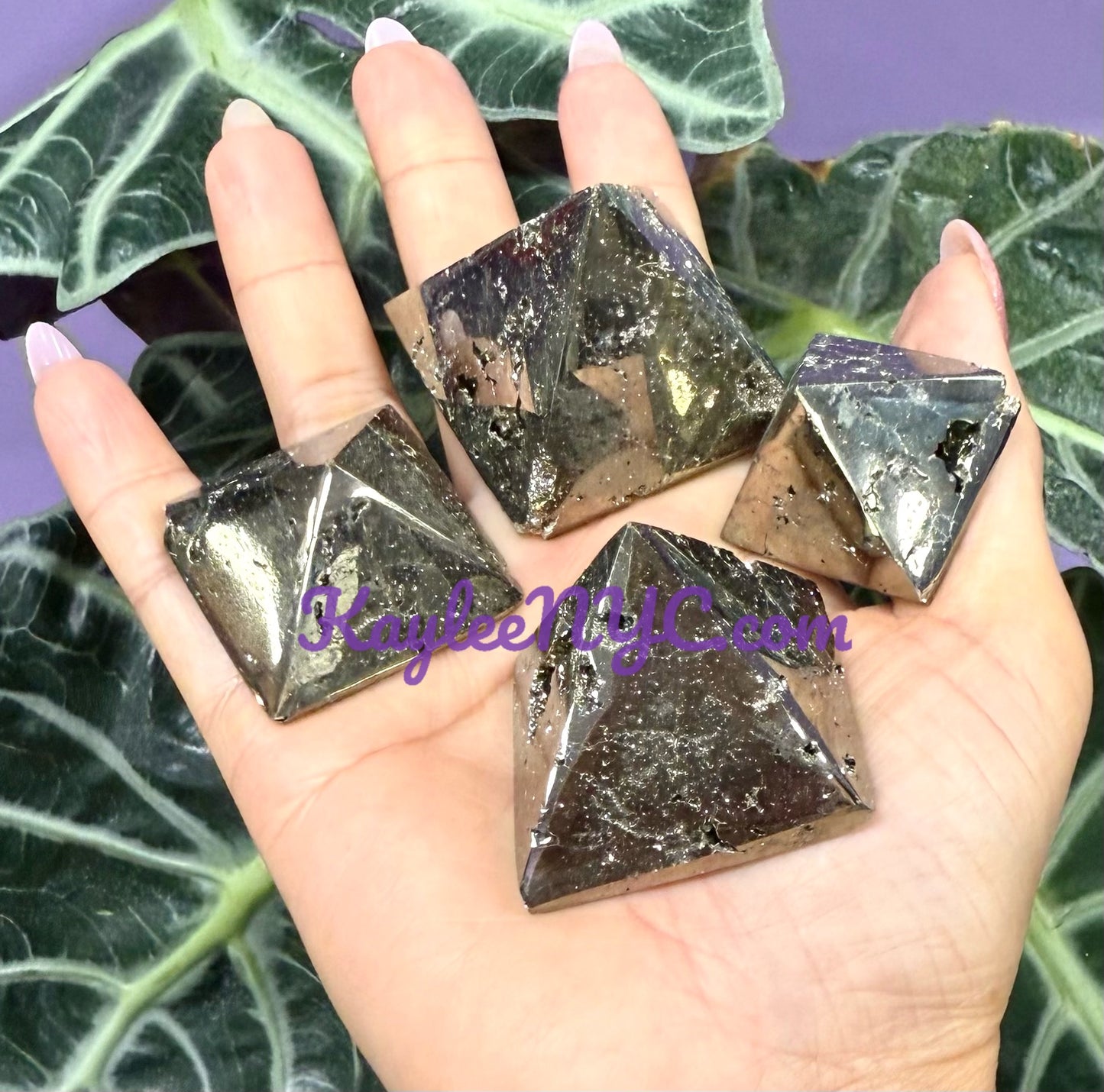 Wholesale Lot 1 lb Natural Pyrite Pyramid Crystal Healing Energy