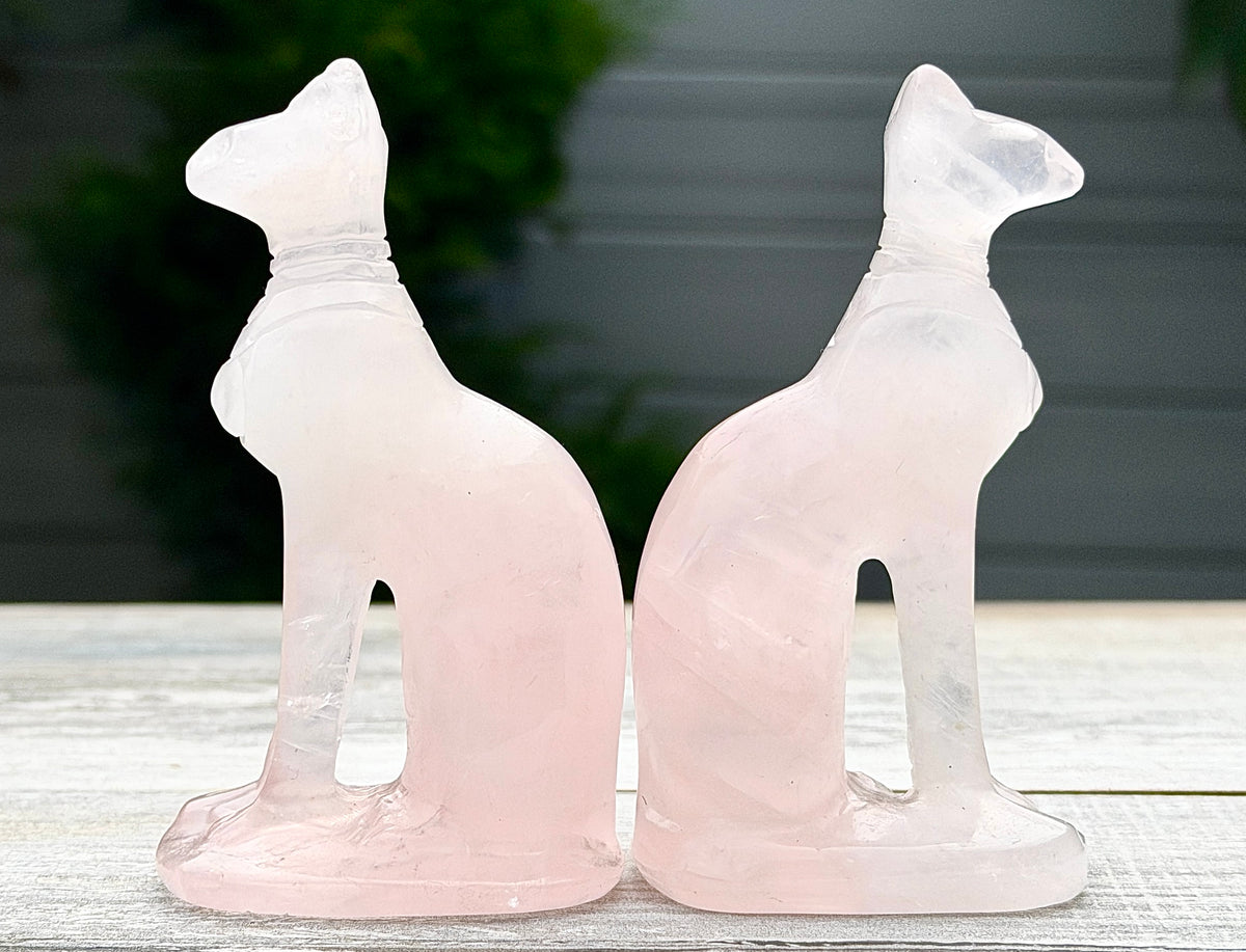 4 PC Mixed Natural Crystals Sphynx Cat Healing Energy