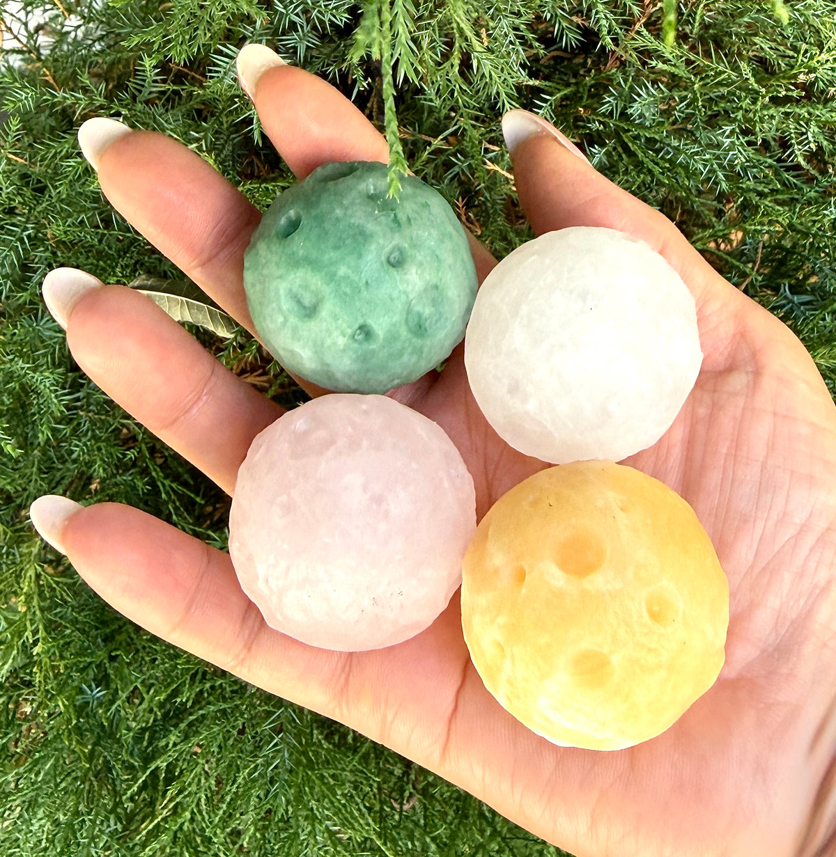 Wholesale Lot 8 Pcs Mix Crystal 4cm Moon Spheres Ball Healing Energy