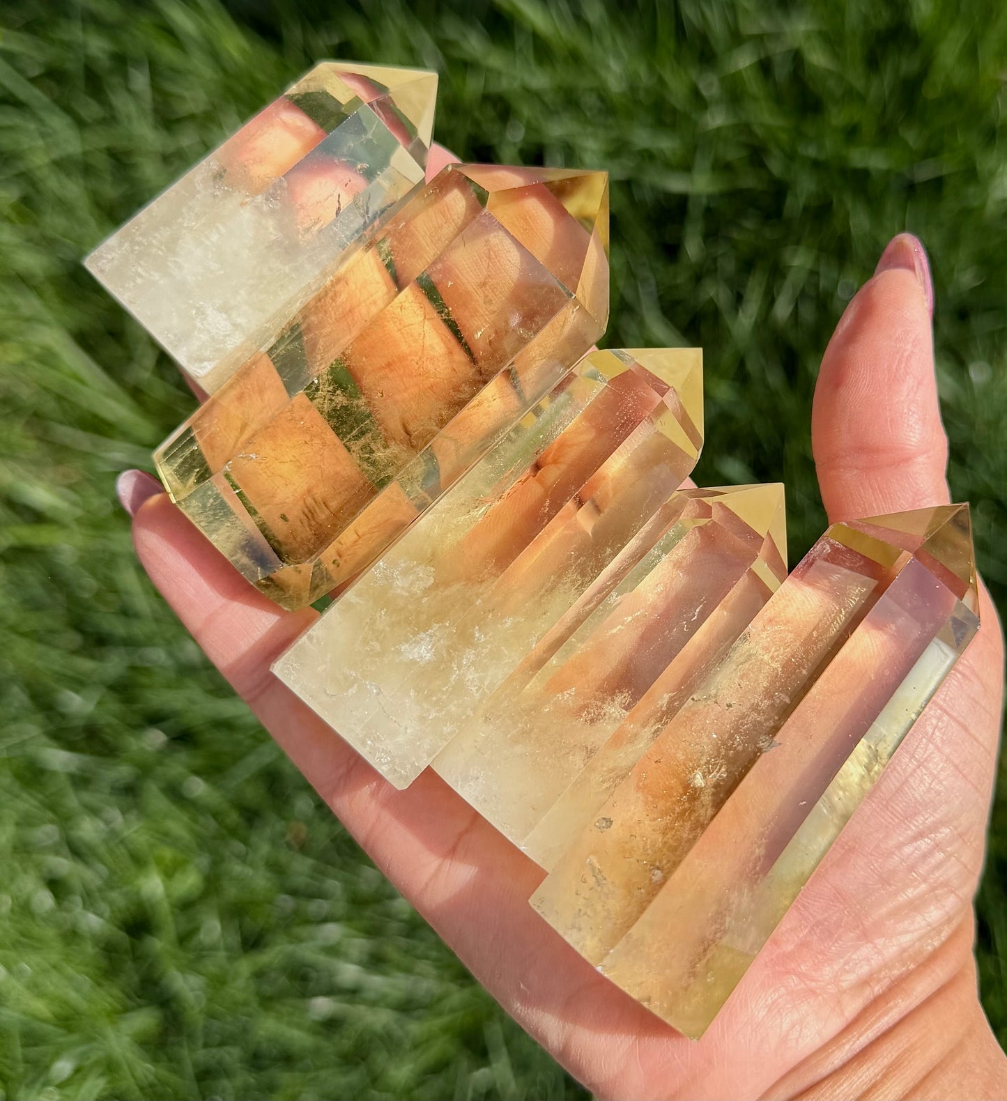 Wholesale Lot 1 Lb Citrine Obelisk Tower Point Crystal Energy Healing