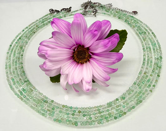 6 PCs 2mm Natural Chrysoprase Necklaces