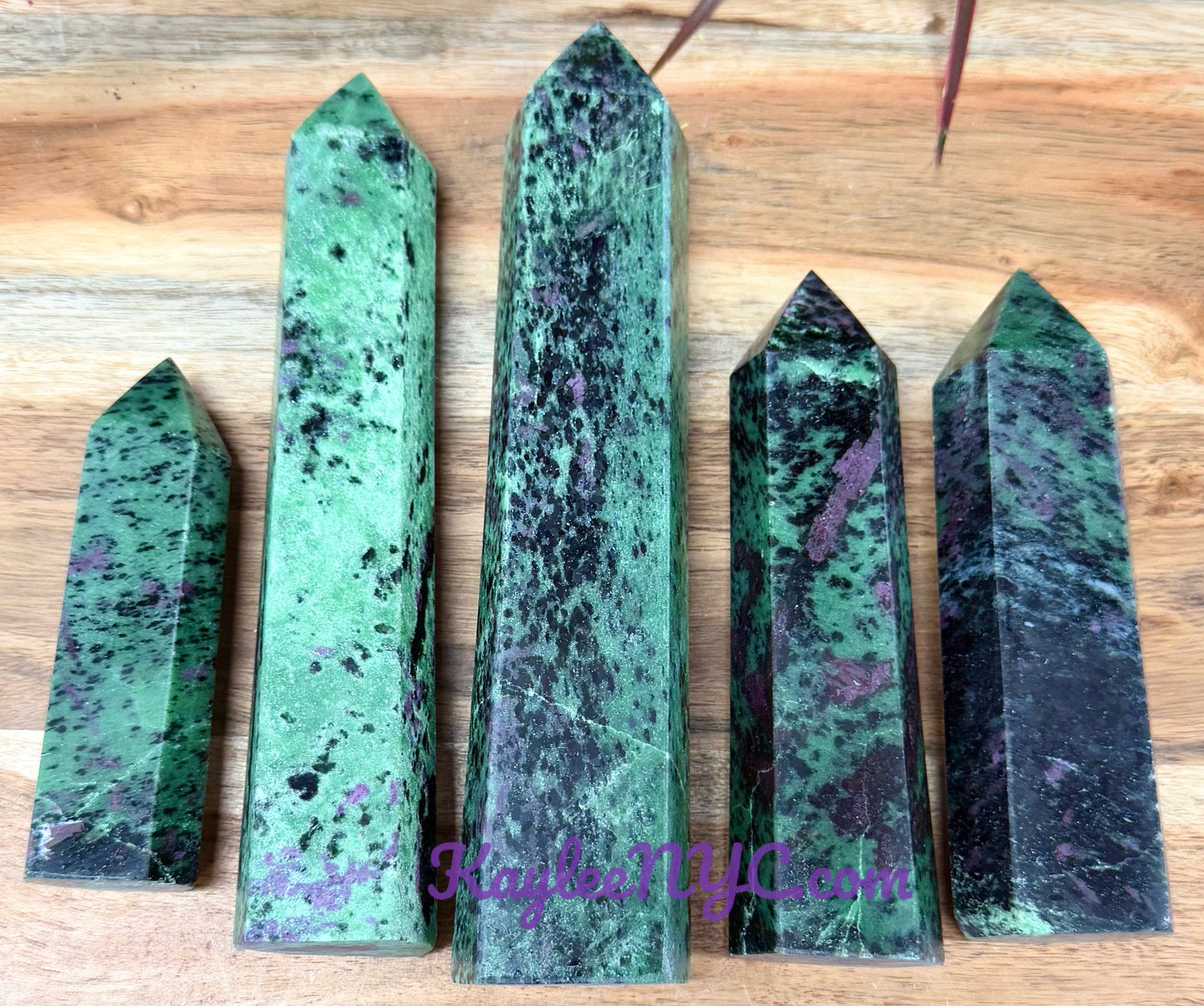 Wholesale Lot 4-5 PCs large Natural Ruby Zoisite Obelisk Tower Point Crystal Healing