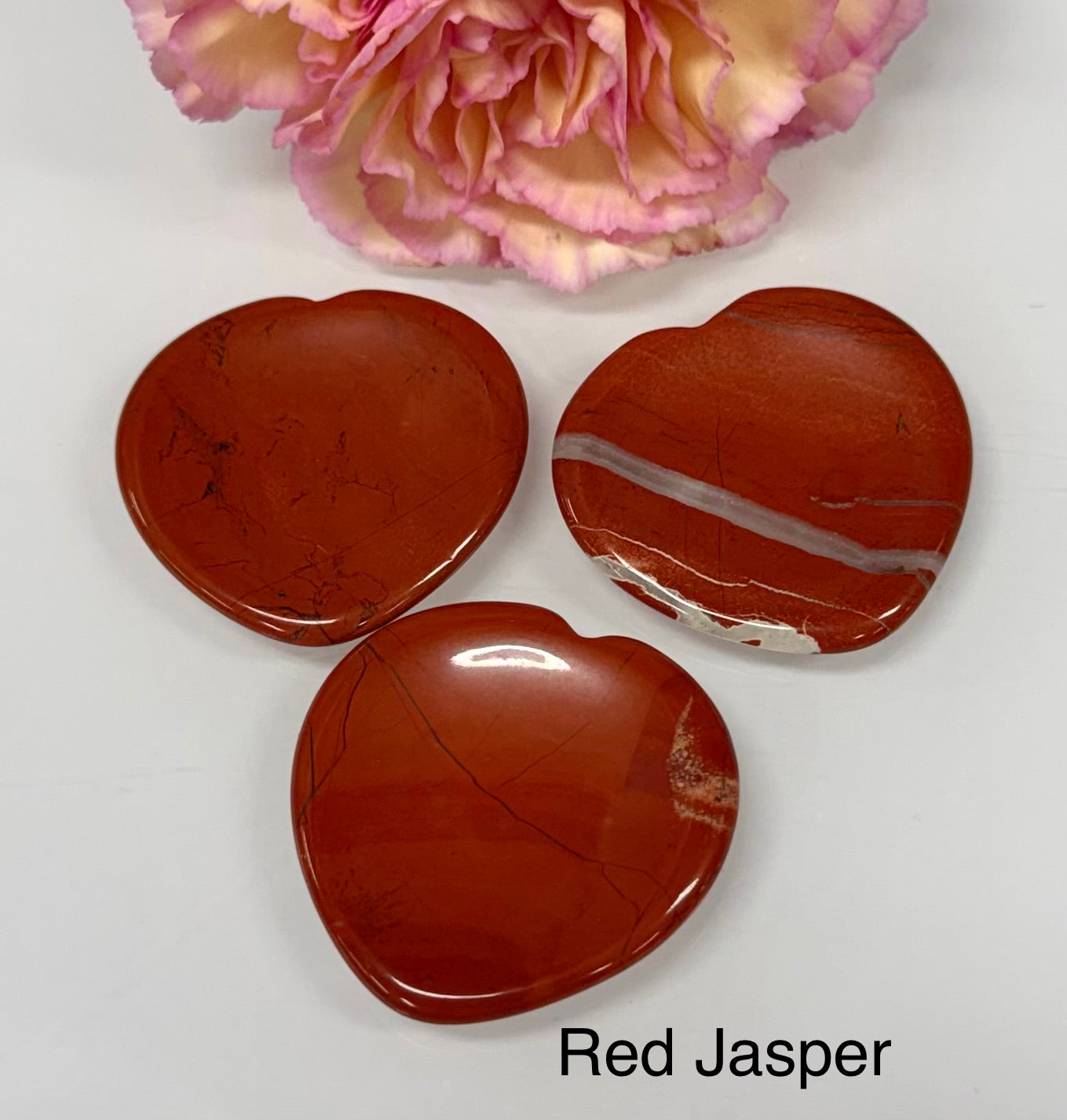 12 PCs Natural Crystal Heart shaped Worry Stone Healing Energy