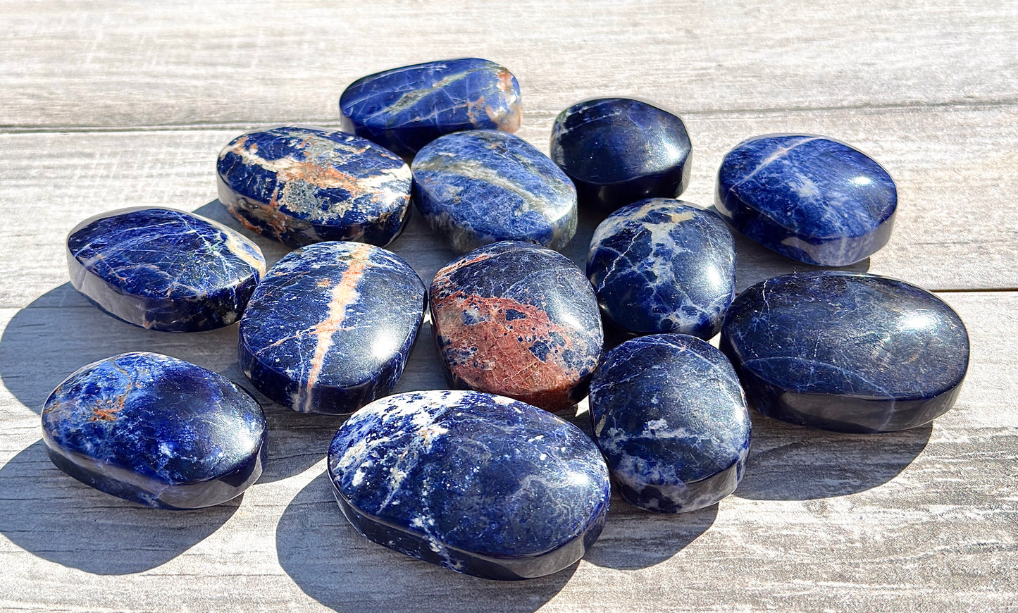Wholesale 2 Lb Lot Natural Sodalite Palm Stones Crystal Energy