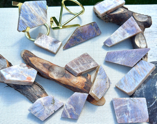 Wholesale Lot 2 lbs Natural Moonstone Slab Crystals healing energy