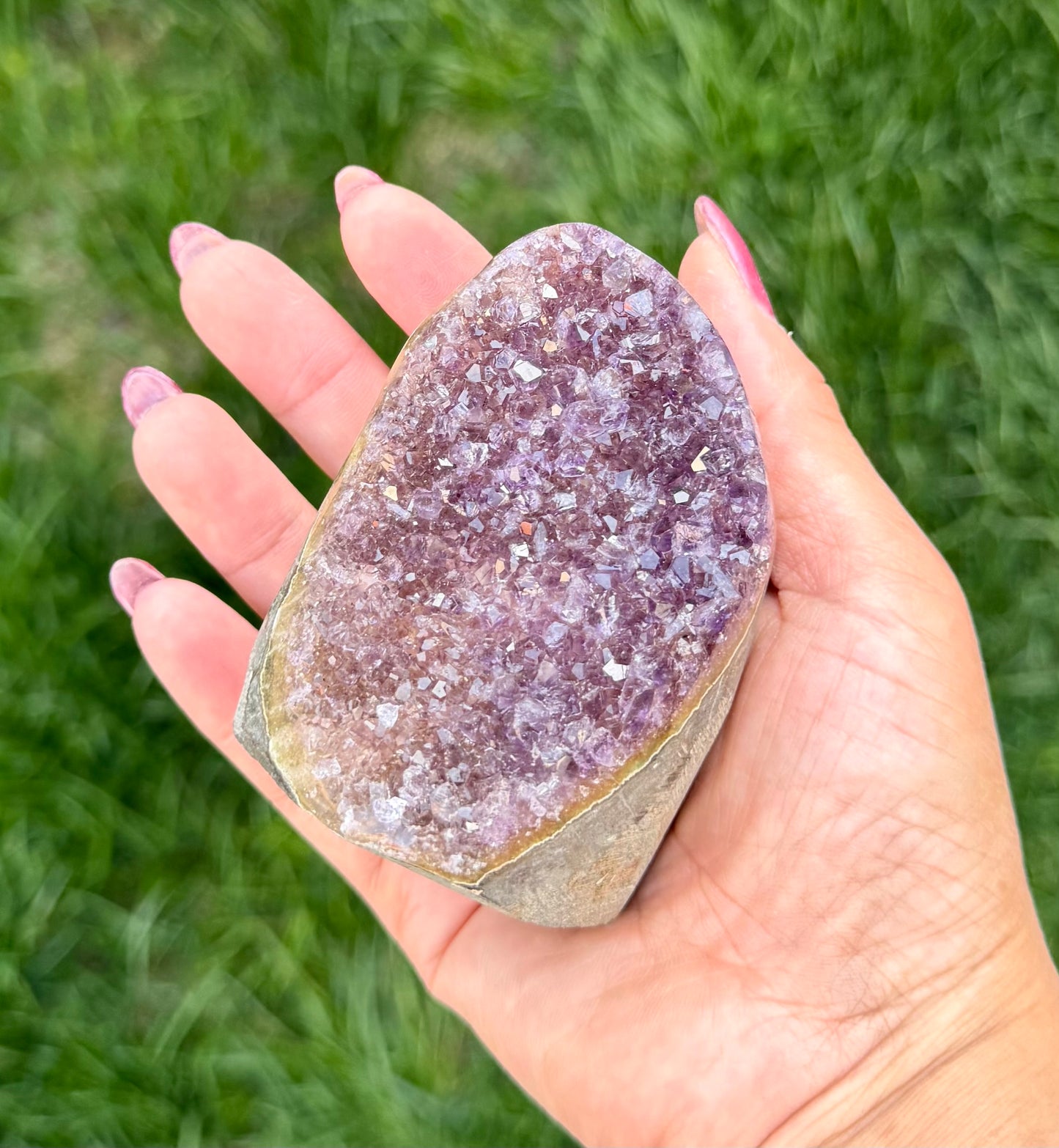 Wholesale Lot 4-5 pcs NaturalAmethyst cut base 4.8-5lbs Healing Energy