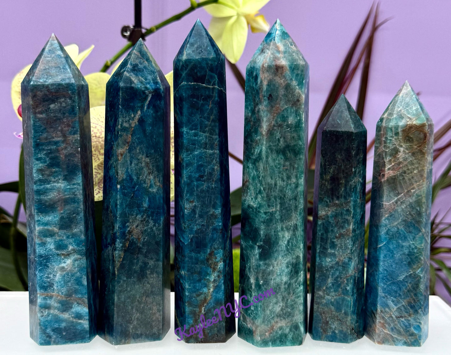Wholesale Lot 4-5 PCs large Natural Apatite Obelisk Tower Point Crystal Healing