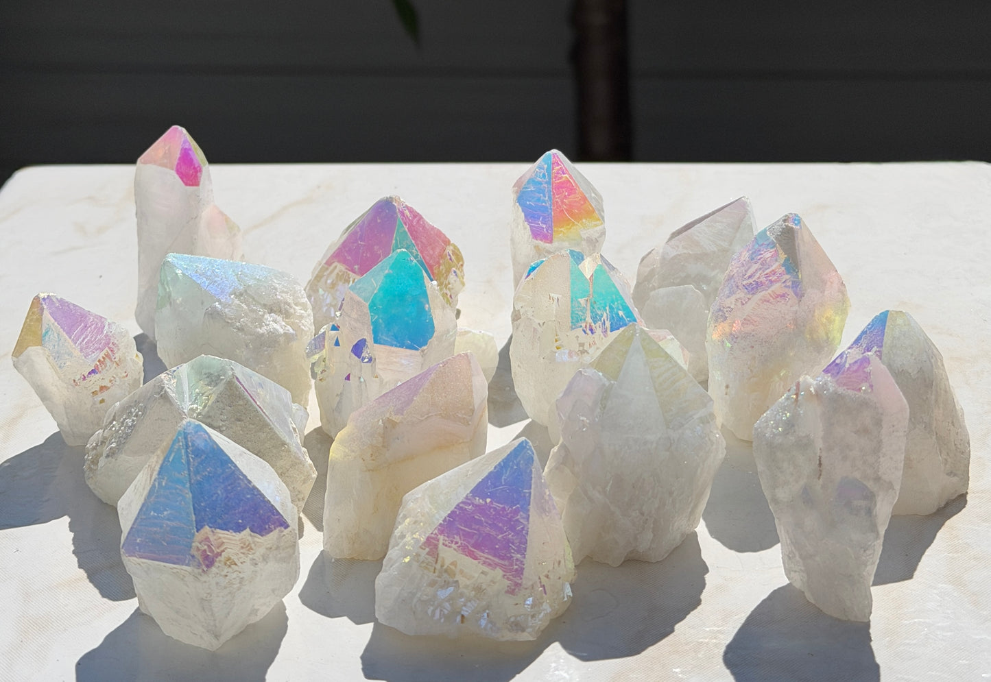 Wholesale Lot 2 lbs Angel Aura Rough Candle Quartz Crystal Healing Energy