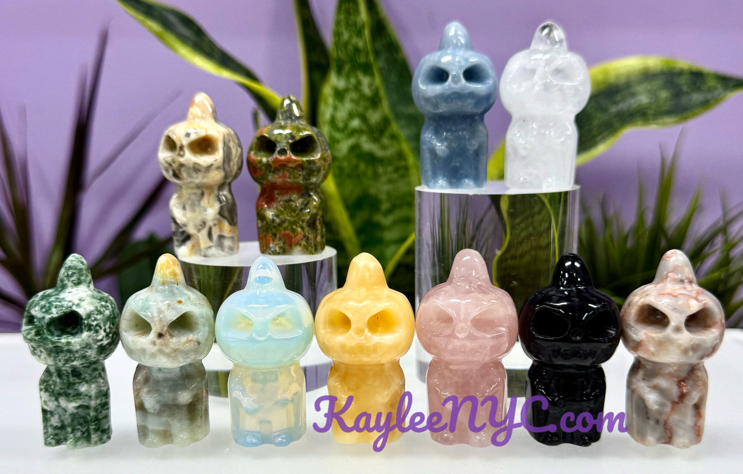 11 PCs 5 cm Mix Crystal Jack O’Lantern Crystals Healing Energy